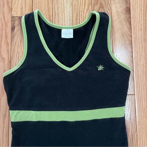 So Sporty a brand under Nanette Lepore. It features a black body with green trim - Picture 2 of 7